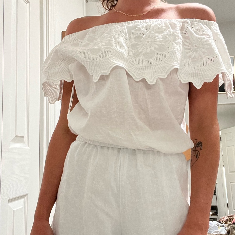 Off Shoulder White Top